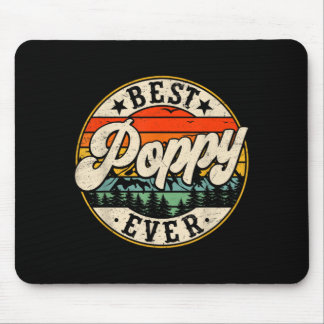 Vintage Poppy Ever Fathers Day Grandpa Men Mouse Mat