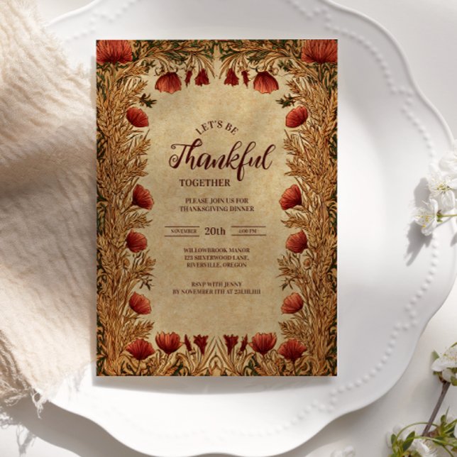 Vintage Poppy Harvest Celebration Invitation (Creator Uploaded)