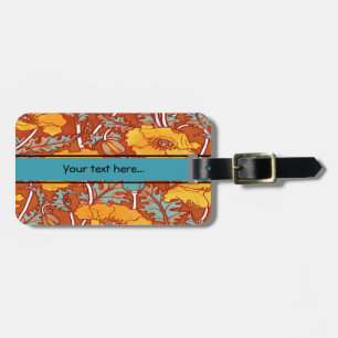 Vintage Poppy ~ Luggage Tag