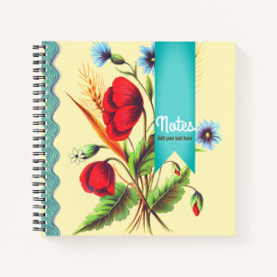 Vintage Poppy Notebook