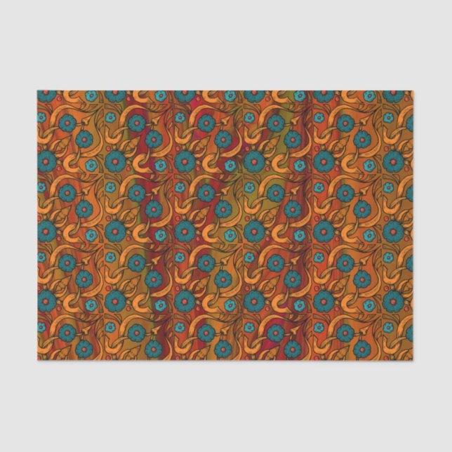 Vintage Poppy Tissue Paper (Front)