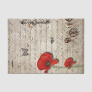 Vintage Poppy Tissue Paper