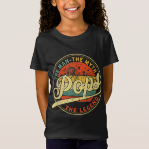 Vintage Pops Man Myth Legend Daddy Grandpa Gift Id T-Shirt