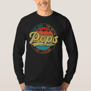 Vintage Pops Man Myth Legend Daddy Grandpa  Ideas  T-Shirt