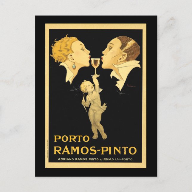 Vintage Port Advertisement Postcard (Front)