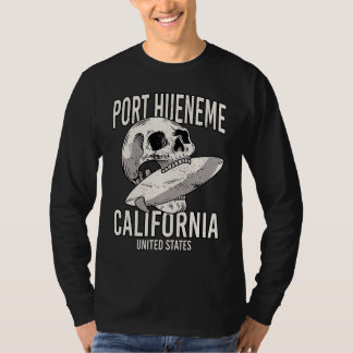 Vintage Port Hueneme Beach California CA Retro Sur T-Shirt