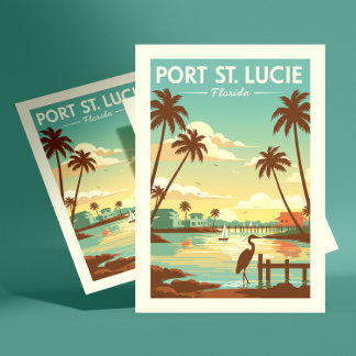 Vintage Port St. Lucie Florida Postcard