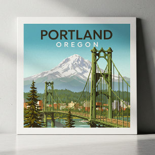 Vintage Portland Oregon Tile
