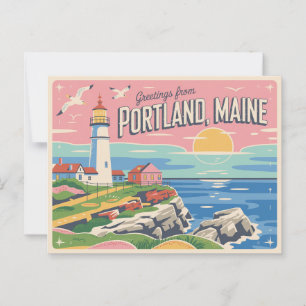 Vintage Portland Postcard   Greetings from