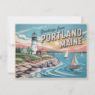 Vintage Portland Postcard   Greetings from