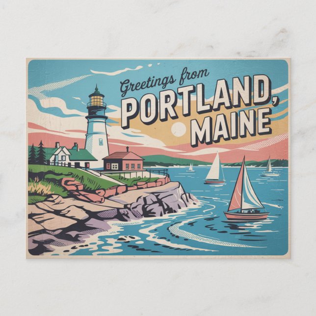 Vintage Portland Postcard | Greetings from (Front)