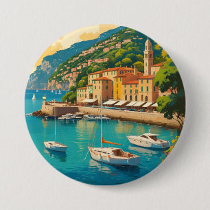 Vintage Portofino Genova Italy 7.5 Cm Round Badge