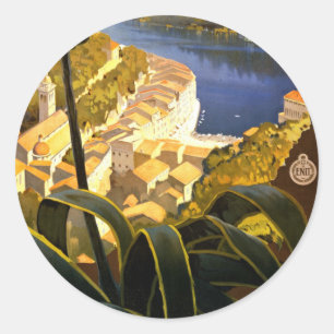 Vintage Portofino Italy Classic Round Sticker