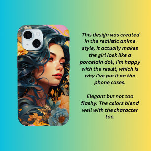 Vintage portrait modern style iPhone 15 case