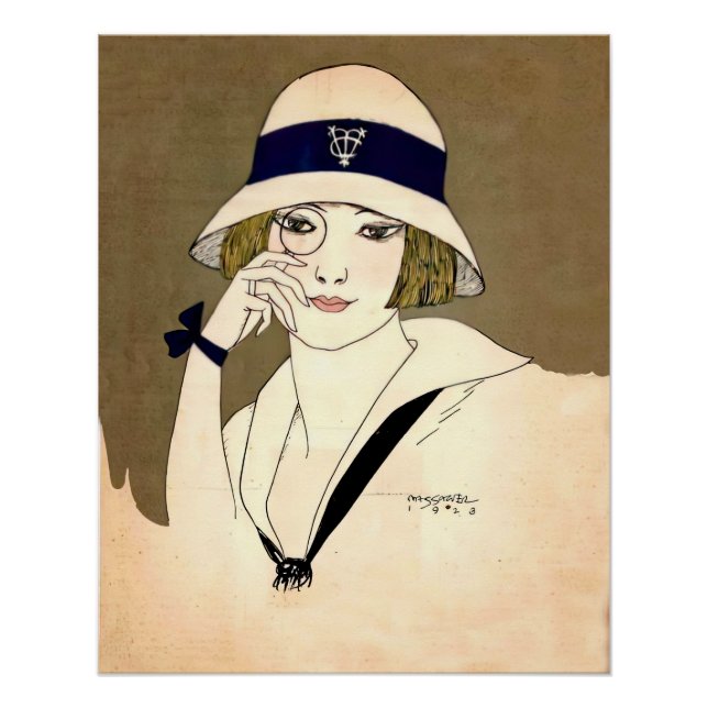 vintage portrait of a flapper poster (Front)