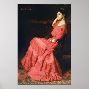 Vintage portrait of a woman by Thomas Anshutz  Pos Poster