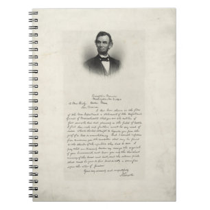 Vintage Portrait of Abraham Lincoln Notebook