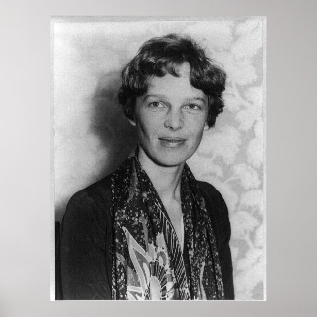 Vintage Portrait of Amelia Earhart Poster (Front)