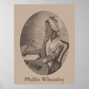 Vintage Portrait of Poet Phillis Wheatley Poster