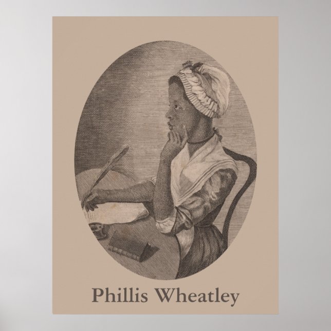 Vintage Portrait of Poet Phillis Wheatley Poster (Front)