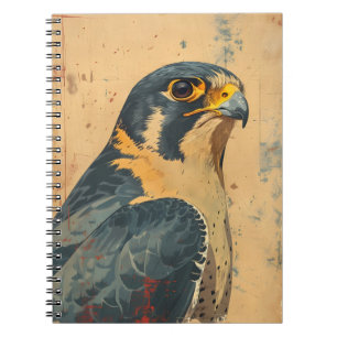 Vintage Portrait of the Merlin Falcon Notebook