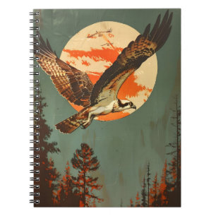 Vintage Portrait of the Osprey Notebook