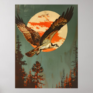 Vintage Portrait of the Osprey Poster