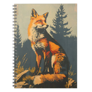 Vintage Portrait of the Red Fox Notebook