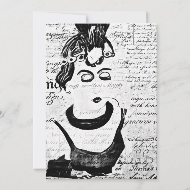 Vintage Portrait Thank You Card (Front)