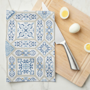 Vintage Portugal Azulejo traditional Tea Towel
