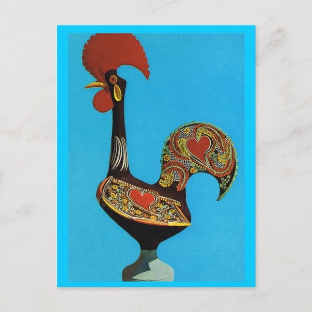 Vintage Portugal, Cockerel of Barcelos Postcard (Front)