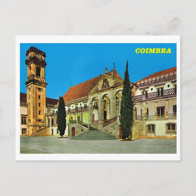 Vintage Portugal,  Coimbra monastery Postcard (Front)