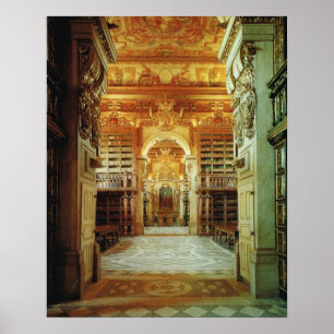 Vintage Portugal, Coimbra, University library Poster