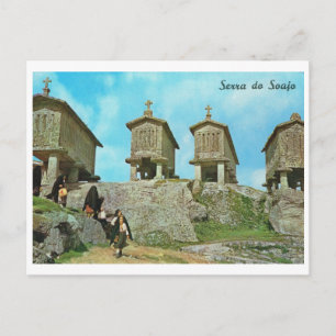 Vintage Portugal,  Serra do Soaja, cemetery, Postcard