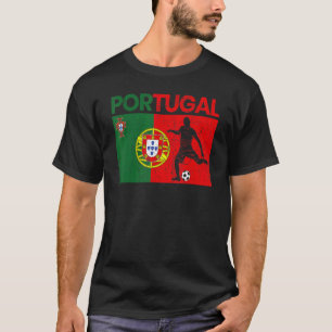 Vintage Portugal Soccer Ball Flag Portugal Portugu T-Shirt