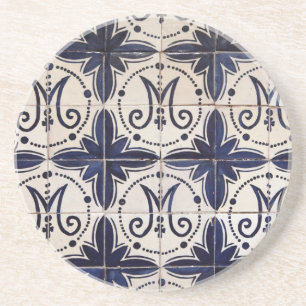 Vintage portuguese azulejo coaster