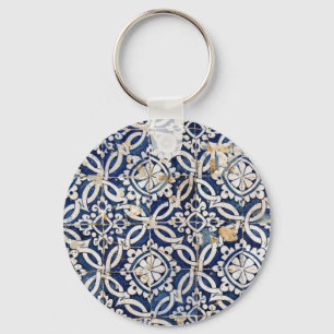 Vintage Portuguese Azulejo Key Ring