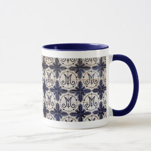 Vintage portuguese azulejo mug