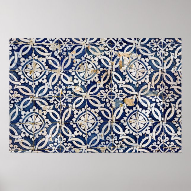 Vintage Portuguese Azulejo Poster (Front)