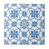 Vintage Portuguese Azulejo Tile Pattern