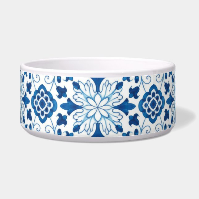 Vintage Portuguese Blue Azulejos Tile Pattern (Front)