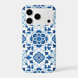 Vintage Portuguese Blue Azulejos Tile Pattern