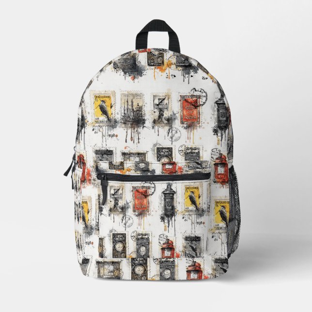 Vintage Postage Stamp Bag (Front)