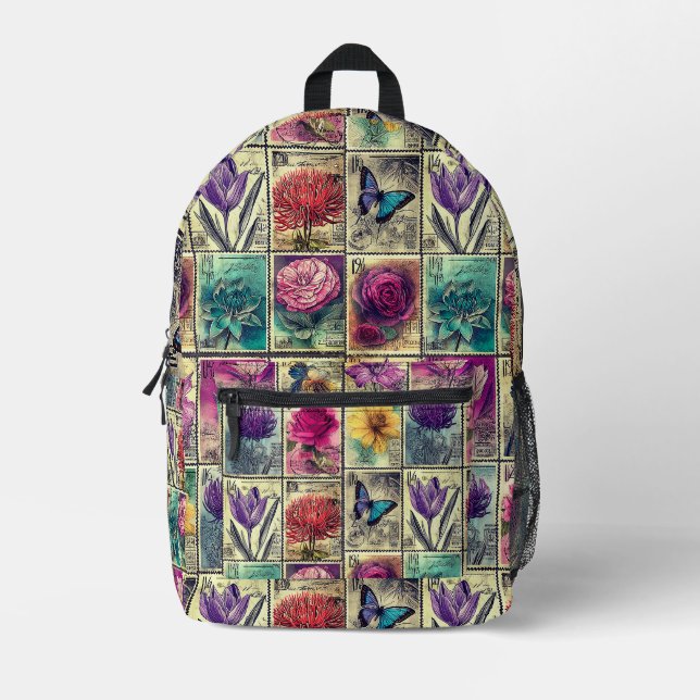 Vintage Postage Stamp Bag (Front)