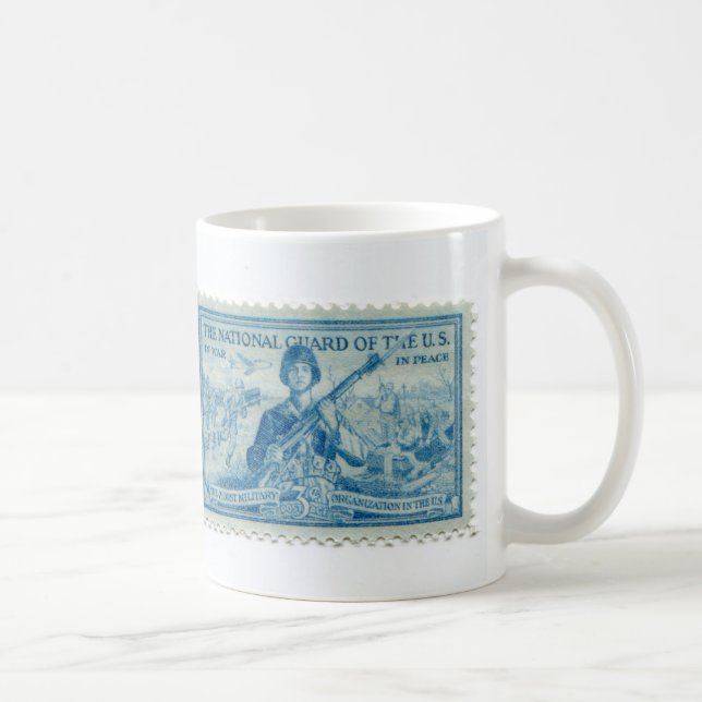 Vintage Postage Stamp Coffee Cup (Right)