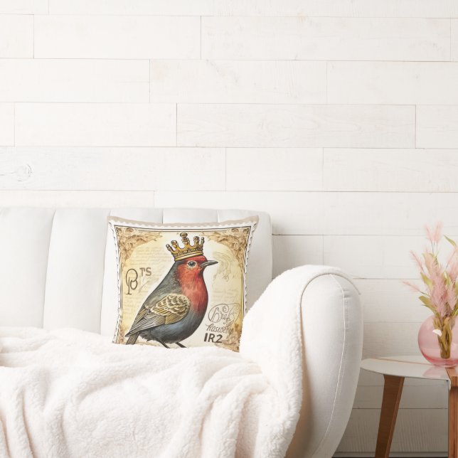 Vintage Postage Stamp Cushion (Couch)