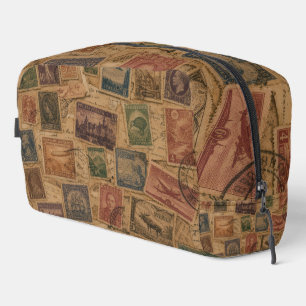 Vintage Postage Stamp Philatelic Ephemera Dopp Kit