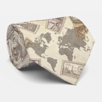 Vintage Postage Stamp World Map Travel (2)