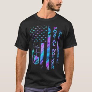 Vintage Postal Worker American Flag US Postal Serv T-Shirt