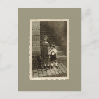 Vintage Postcard - Boy and Girl